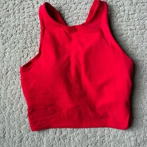 Athleta True Red Conscious Crop Sports Bra A- C
